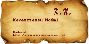 Keresztessy Noémi névjegykártya