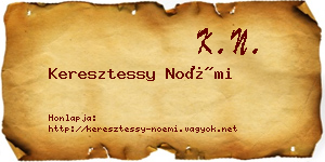 Keresztessy Noémi névjegykártya